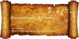 Keresztesi Áron névjegykártya