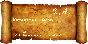 Keresztesi Áron névjegykártya